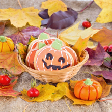 decorating Halloween cookies